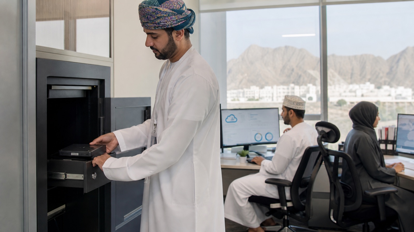 Oman IT professionals reviewing backup systems and recovery evidence