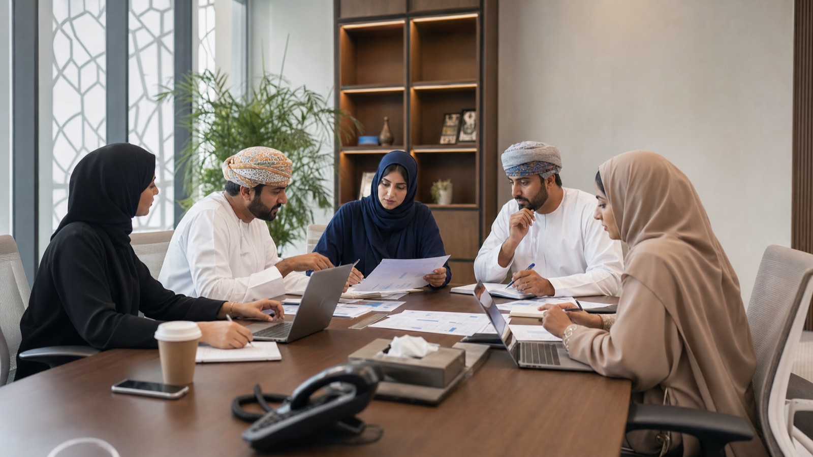 Oman business professionals working on B2B Social Media Measurement for GCC Companies