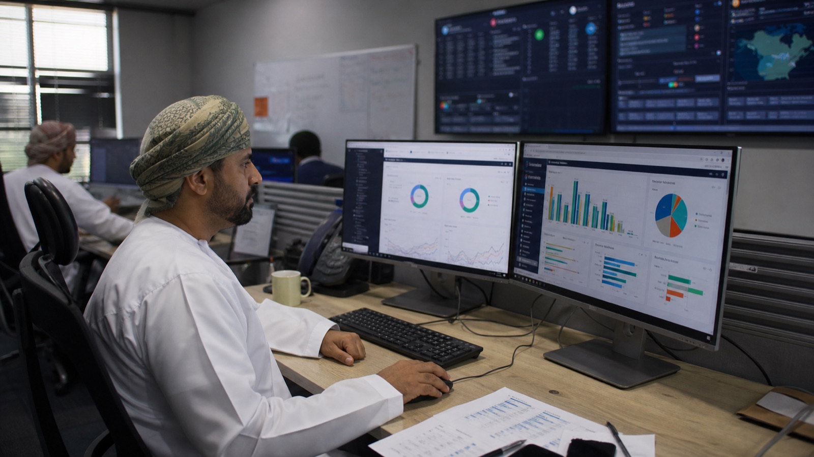 Oman business professionals working on Cloud Cost Optimization Guide for Growing Businesses