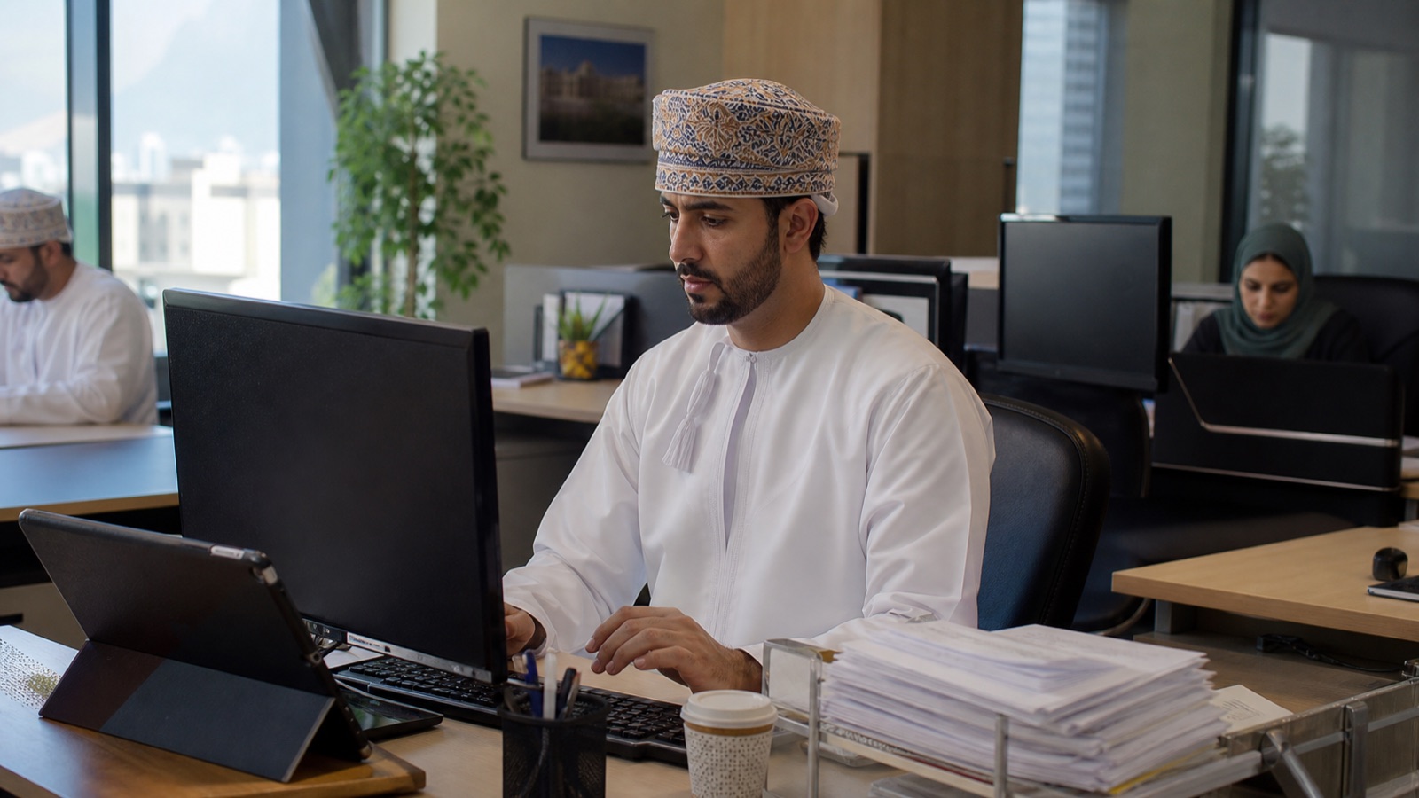 Oman CRM team reviewing duplicate and stale sales records