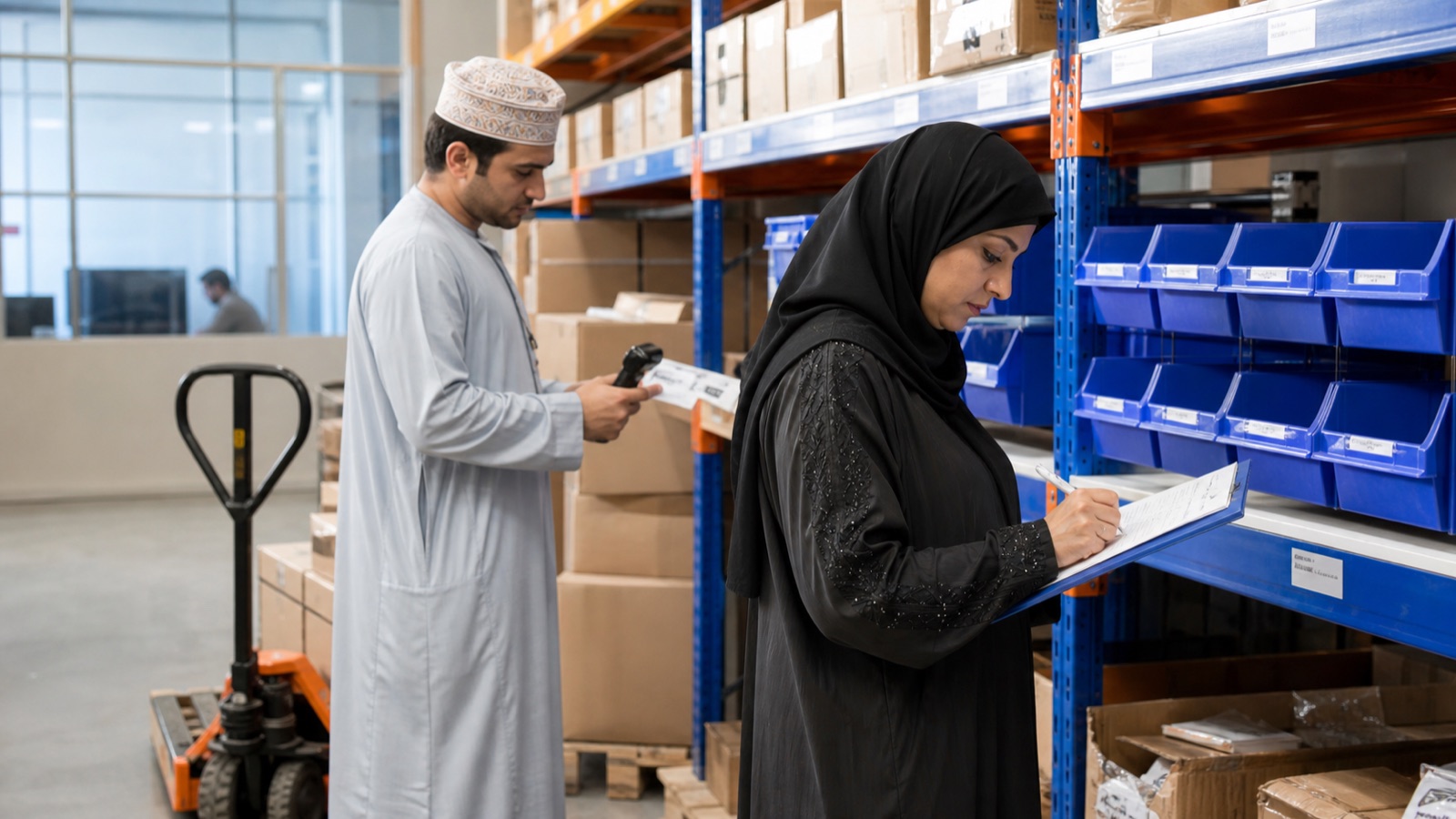 Warehouse team validating a multi-location Odoo inventory workflow