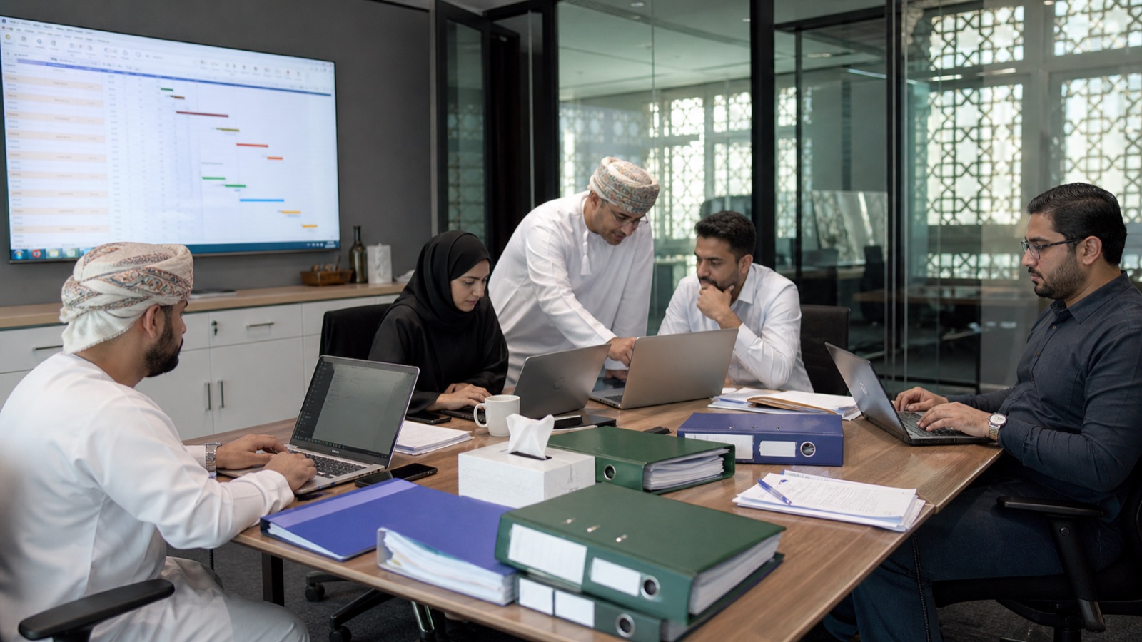 Implementation team reviewing an Odoo migration and cutover checklist