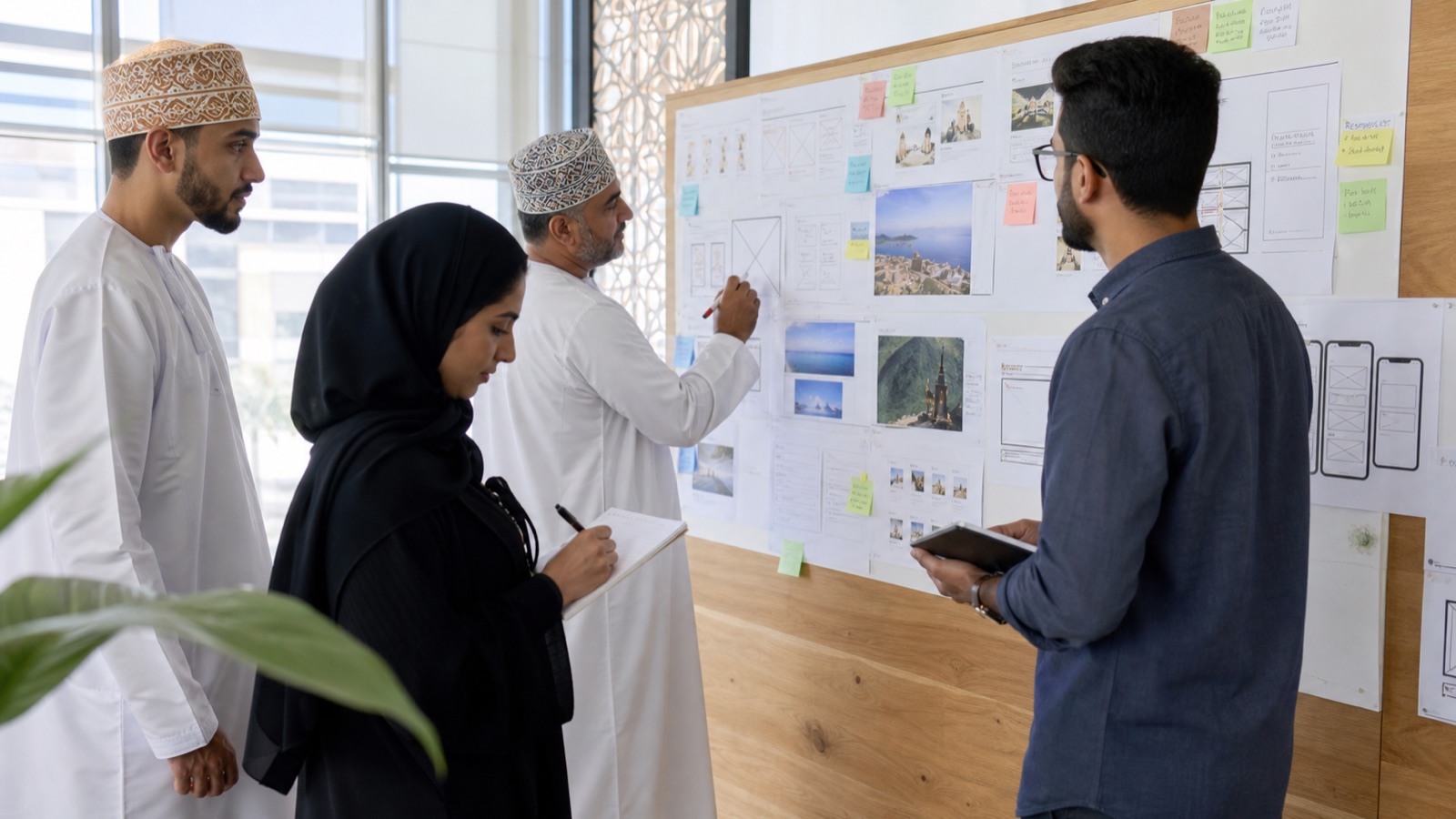 Oman business professionals working on Website Development Cost in Oman: A Budgeting Guide